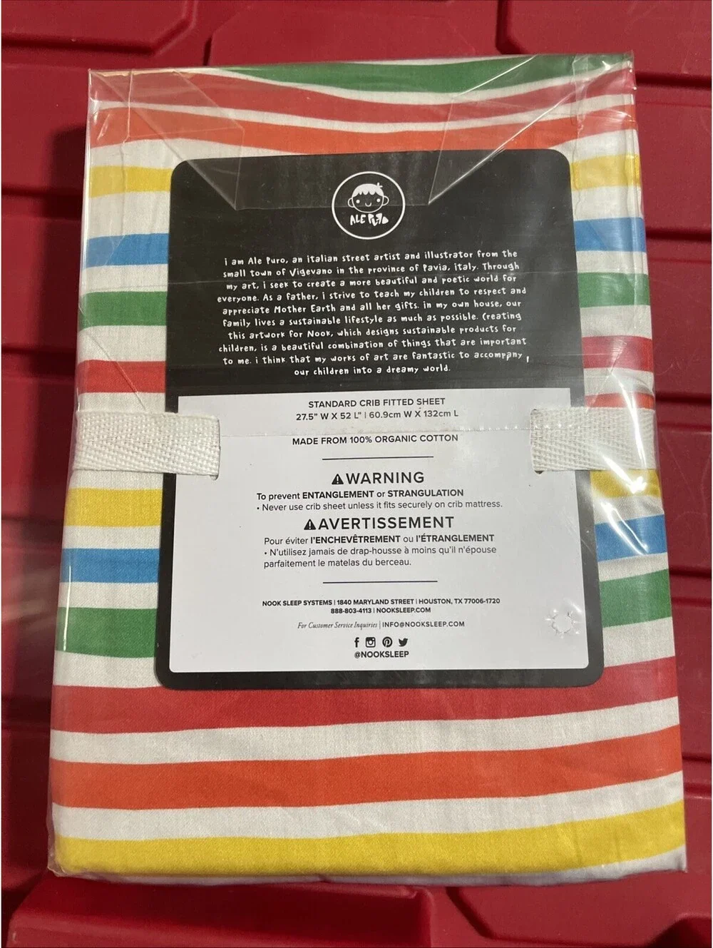 Crib Fitted Sheets Designed By Ale Puro Italian Artist Organic Cotton
